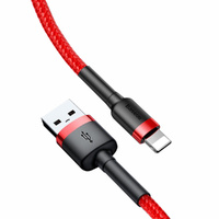 Phone Cable Baseus cafule Fast Charging USB to Lightning iphone 2A 3M Red