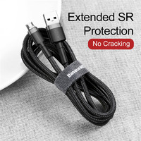 Phone Cable Baseus cafule Fast Charging USB to Micro USB 2.4A 0.5M Black & Grey