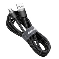 Phone Cable Baseus cafule Fast Charging USB to Micro USB 2.4A 0.5M Black & Grey