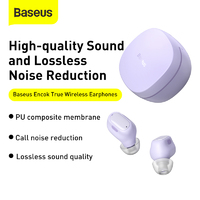 Bluetooth Headphones Wireless Baseus Encok True Noise Reduction Earphones Purple 