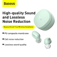 Bluetooth Headphones Wireless Baseus Encok True Noise Reduction Earphones Green