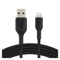 Belkin BOOST CHARGE IOS to USB-A Cable For iPhone & iPad 1M - Black CAA001bt1MBK