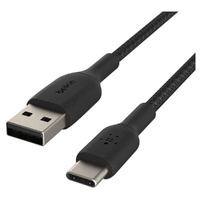 Belkin USB-C Cable Braided USB to USB-C Cable for Samsung Google 3M Black