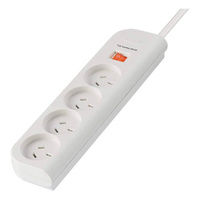 Belkin 4-Outlet Economy Surge Protector 1 M Heavy Duty Power Cable White/Grey