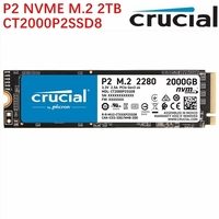 SSD M.2 2000GB Crucial P2  NVMe M.2 PCIe 3D NAND SSD CT2000P2SSD8 2300 MB/s