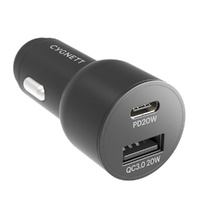 Cygnett CarPower 20W Dual Port Car Charger with USB-C PD + QC 3.0 - CY3637CYCCH
