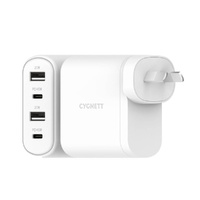 Cygnett PowerPlus 45W Multiport Wall Charger AU White CY3675PDWLCH 2xUSB-C PD