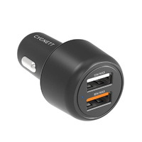 Cygnett CarPower 30W Dual Port QC 3.0 Fast Charging Car Charger CY3680CYCCH