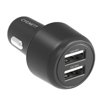 Phone Charger Cygnett CarPower 12W Dual Port Car Charger - Black CY3697CYCCH