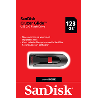 SanDisk USB Cruzer Glide 2.0 128GB Flash Drive Memory Stick CZ60-128G