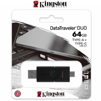 Type-C USB 64GB Kingston Datatraveler Duo USB 3.2 Type-C to Type-A Flash Drive
