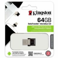 Kingston Micro USB 64GB Data Traveler MicroDuo USB Flash Drive OTG Android Smartphones Tablets PC USB 3.0