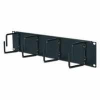APC by Schneider Electric Cable Organizer - Black - 1 Each Pack - Cable Manager - 2U Rack Height