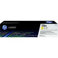 HP 126A Original Standard Yield Laser Toner Cartridge - Yellow - 1 Each - 1000 Pages