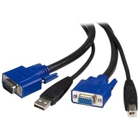 StarTech.com SVUSB2N1_6 1.83 m KVM Cable for KVM Switch - 1 - First End: 1 x 4-pin USB 2.0 Type A - Male, 1 x 15-pin HD-15 - Male - Second End: 1 x B