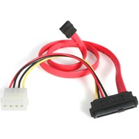 StarTech.com S18in SAS 29 Pin to SATA Cable with LP4 Power - First End: 1 x 7-pin SATA - Male - Second End: 1 x LP4 Power - Male, 1 x 29-pin SFF-8482