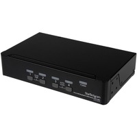 StarTech.com 4 Port USB DisplayPort KVM Switch with Audio - 4 Computer(s) - 1 Local User(s) - WQXGA - 3840 x 2400 - 8 x USB - 5 x DisplayPort -