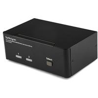 StarTech.com 2 Port Dual DisplayPort USB KVM Switch with Audio - 2 Computer(s) - 1 Local User(s) - WQUXGA - 3840 x 2400 - 6 x USB - 6 x DisplayPort -