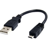 StarTech.com 6in Micro USB Cable - A to Micro B - First End: 1 x USB 2.0 Type A - Male - Second End: 1 x 5-pin Micro USB 2.0 Type B - Male - 480 - -