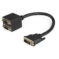 StarTech.com 1 ft DVI-D to 2x DVI-D Digital Video Splitter Cable - M/F - Connect two DVI-D displays simultaneously to a single DVI-D video source - -