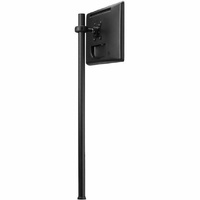Atdec SD-DP-1150 Pole Mount for Flat Panel Display - Black - Height Adjustable - 30.5 cm to 61 cm (24") Screen Support - 12.02 kg Load Capacity - 75