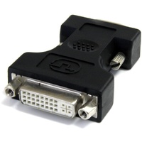 StarTech.com DVI to VGA Cable Adapter - Black - F/M - 1 x 15-pin HD-15 VGA Male - 1 x 29-pin DVI-I (Dual-Link) Digital Video Fem