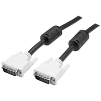 StarTech.com 5m DVI-D Dual Link Cable - Male to Male DVI-D Digital Video Monitor Cable - 25 pin DVI-D Cable M/M Black 5 Meter -