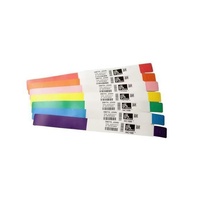 Zebra Z-Band Fun 10012713-3K Multipurpose Label - 25.40 mm Width x 254 mm Length - Permanent Adhesive - Direct Thermal - Blue - Polypropylene - 350 /