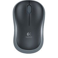 Logitech M185 Mouse - Radio Frequency - USB - Laser - Blue, Black - Wireless - 2.40 GHz - 1000 dpi - Scroll Wheel - Symmetrical - 1