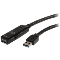 StarTech.com 5m USB 3.0 Active Extension Cable - M/F - First End: 1 x 9-pin USB 3.0 Type A - Male - Second End: 1 x 9-pin USB 3.