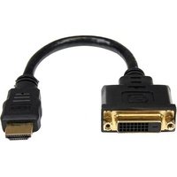 StarTech.com 8in HDMIÂ&reg; to DVI-D Video Cable Adapter - HDMI Male to DVI Female - Cable for Video Device, Monitor, Notebook