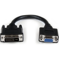 StarTech.com 8in DVI to VGA Cable Adapter - DVI-I Male to VGA Female - First End: 1 x 29-pin DVI-I Digital Video - Male - Second