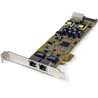 StarTech.com Gigabit Ethernet Card for PC - 10/100/1000Base-T - Plug-in Card - PCI Express - Realtek RTL8111E - 2 Port(s) - 2 -
