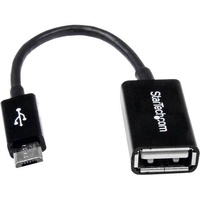 StarTech.com 5in Micro USB to USB OTG Host Adapter M/F - Cable for Mouse, Keyboard, Cellular Phone, Tablet PC, Digital Text Read