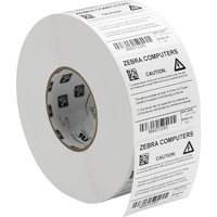 Zebra Z-Ultimate Multipurpose Label - 50.80 mm Width x 25.40 mm Length - Permanent Adhesive - Rectangle - Thermal Transfer - Glossy - White - - 2530