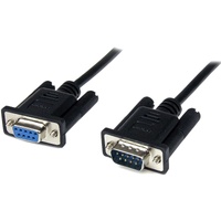 StarTech.com 1m Black DB9 RS232 Serial Null Modem Cable F/M - Cable for Modem - First End: 1 x 9-pin DB-9 RS-232 Serial - Male -