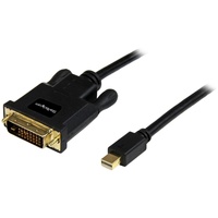StarTech.com 6ft Mini DisplayPort to DVI Cable, Mini DP to DVI-D Adapter/Converter Cable, 1080p Video, mDP 1.2 to DVI Monitor/Di