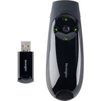Kensington Presenter Expert Presentation Pointer - Radio Frequency - USB - Laser - 4 Button(s) - Black - Wireless - 45.72 m - 2.40 GHz