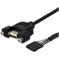 StarTech.com 3 ft Panel Mount USB Cable - USB A to Motherboard Header Cable F/F - Cable for Motherboard, Storage Drive, PC - Fir