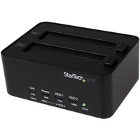 StarTech.com Dual Bay Hard Drive Duplicator and Eraser, External HDD/SSD Cloner / Copier / Wiper Tool, USB 3.0 to SATA Docking Station - 2 x HDD - 2