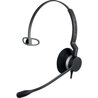 Jabra BIZ 2300 QD Wired Over-the-head Mono Headset - Black - Monaural - Supra-aural - Noise Cancelling Microphone - Quick Disconnect