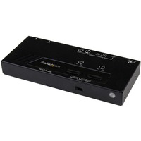 StarTech.com Audio/Video Switchbox - Cable - TAA Compliant - 1920 x 1200 - Full HD - 2 Input Device - 2 Display - Display, Blu-ray Disc Player, Box,