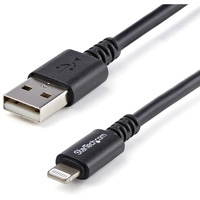 StarTech.com 3m (10ft) Long Black AppleÂ&reg; 8-pin Lightning Connector to USB Cable for iPhone / iPod / iPad - First End: USB
