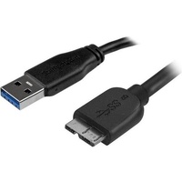 StarTech.com 15cm (6in) Short Slim SuperSpeed USB 3.0 (5Gbps) A to Micro B Cable - M/M - Minimize clutter and position your USB
