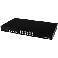 StarTech.com Audio/Video Switchbox - Cable - TAA Compliant - 1920 x 1200 - WUXGA - 4 Input Device - 4 Display - Display, TV - 4 x HDMI In - 4 x HDMI