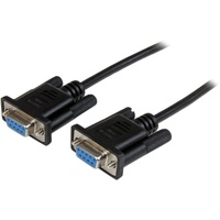 StarTech.com 1m Black DB9 RS232 Serial Null Modem Cable F/F - First End: 1 x 9-pin DB-9 RS-232 Serial - Female - Second End: 1 x