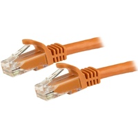 StarTech.com 1m CAT6 Ethernet Cable - Orange Snagless Gigabit - 100W PoE UTP 650MHz Category 6 Patch Cord UL Certified Wiring/TI