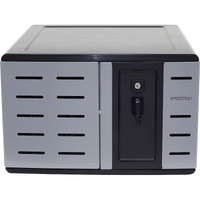Ergotron Notebook Cabinet - Up to 35.6 cm (14") Screen Support - 35.6 cm Height x 55.9 cm Width x 62.2 cm Depth - Desktop - Steel - Black, Silver -