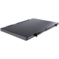 StarTech.com 1U 4-Post 19.5 to 38in Adjustable Mounting Depth Rack Mount Shelf - Heavy Duty Fixed Rack Shelf - 330 lb / 150kg - 27.5in Deep~ - SPCC -