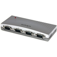 StarTech.com Serial Hub - External - 1 Pack - TAA Compliant - USB - PC, Mac - 4 x Number of Serial Ports External - 1 x Number o